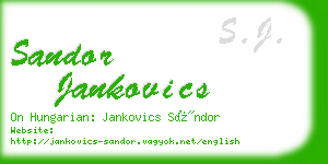 sandor jankovics business card